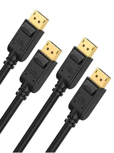 Cablecreation Displayport Cable 10Ft/3M, 4K DP Cable 1.2 Male to Male Support 4K@60Hz, 2K@144Hz Compatible with Computer, Desktop, Laptop, PC, Monitor, Projector,2Pack/Black CableCreation