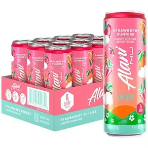 Alani Nu Energy Drink - Strawberry Sunrise (12 Drinks, 12 Fl Oz. Each)