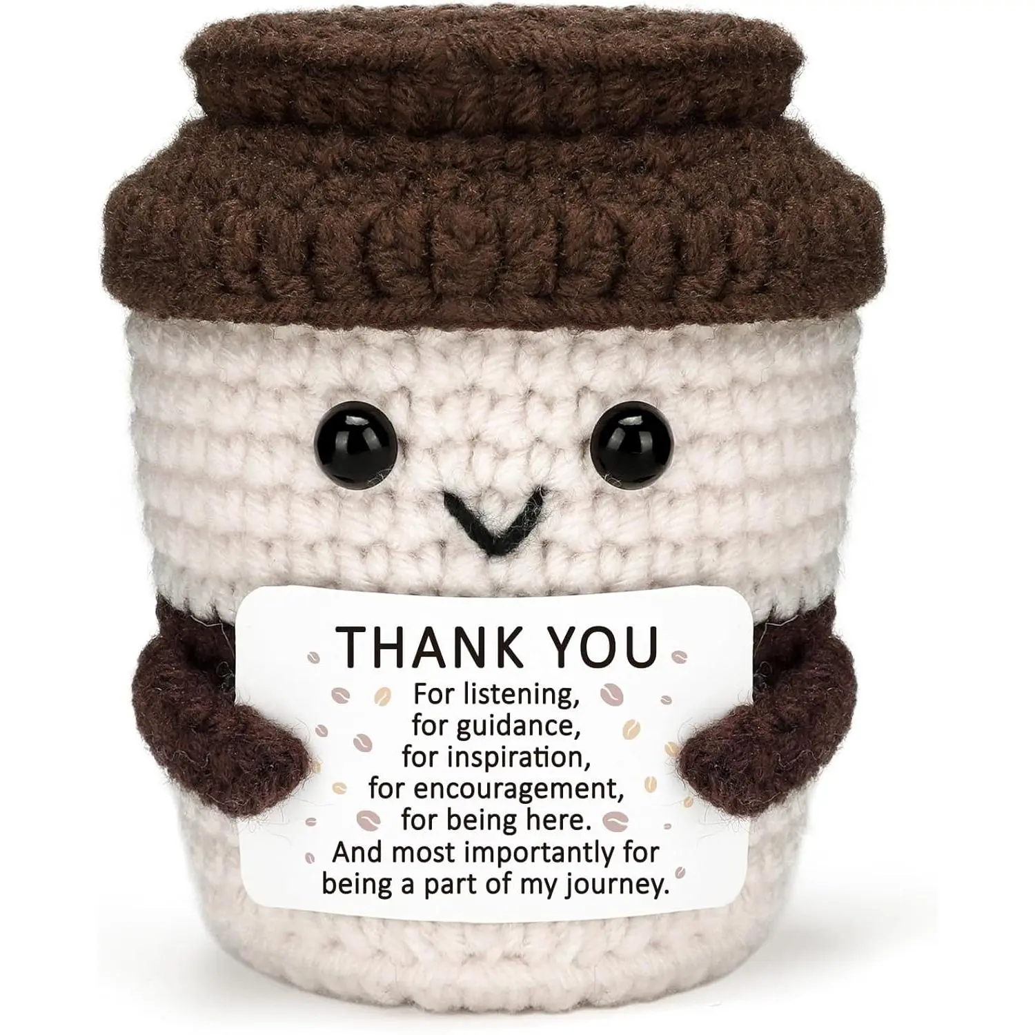 Handmade Crochet Synthetic Yarn Coffee Mug - Kitchen Drinkware, Inspirational Gift for Boss, Teachers - Thank You Self-Care Present for Husband, Wife