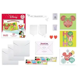 Crafts & Sewing Diamond Art Club Disney 3-Card Christmas Kit