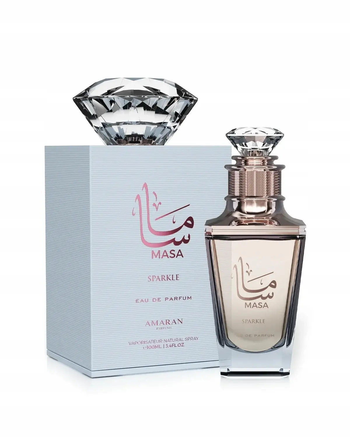 Armaf Masa Sparkle Women's Eau de Parfum - 3.4oz (100ml) Single Item, Long-Lasting Citrus Sweet Vanilla, Candy-Flavored Gourmand, Floral Perfume Spray, Elegant Fresh Vibe, Elegant Fresh Women's Fragrance