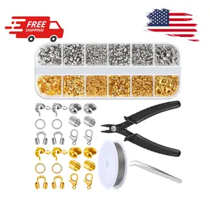 1200 Pcs Crimp Beads Supplies for Jewelry Making