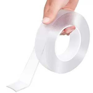 Ultra-strong Double Sided Adhesive Nano Tape Transparent Reusable Waterproof Tapes Heat Resistance for Bathroom Home Decoration 16.4FT Traceless Magic Tape
