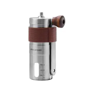 Mcilpoog Manual Coffee Grinder, Stainless Steel Coffee Bean Grinder with Adjustable Settings, Portable Mini Coffee Grinder for Home Office Travel Tea Cover