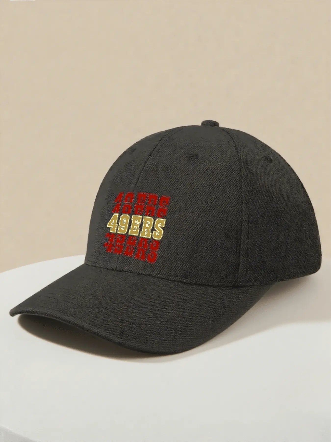 49ERS Football Gift  Pattern Print Adjustable Baseball Cap,ctc hats, Casual Sports Style， Comfortable  Blend， for Outdoor Activities & Everyday Wear， Perfect for Men & Women