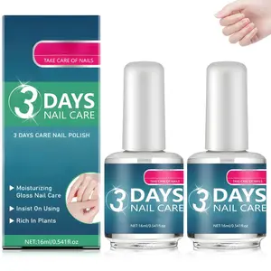 3-Day Quick Nail Repair Keratin Amino Acid Essence, Strengthening Nail Growth Serum, Flawless Nail Care, Transparent Repair Polish, 2-Pack for Damaged Nails