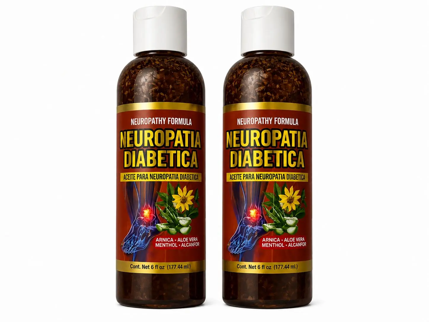 2 Pack Combo Aceite Neuropatia Diabetica Body Oil Premium Natural 30 ML. Massage Oil Masaje Soothing Care Oil High Quality Oil