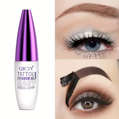 Easy Eyebrow Gel Waterproof & Sweatproof Daily Use, Long-Lasting Black or Brown Tattoo Tint, Film-Forming Medium C eyebrow pencil overage for All Skin Types, Mascara Block Faux Tint Pen   Tattoo Gel Paste Pencil Matte Makeup Products brow tint Tinted Brow