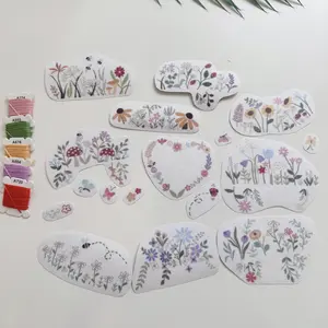 Flowers Borders Designed for Jean Pocket Embroidery Patterns Stick & Stitch