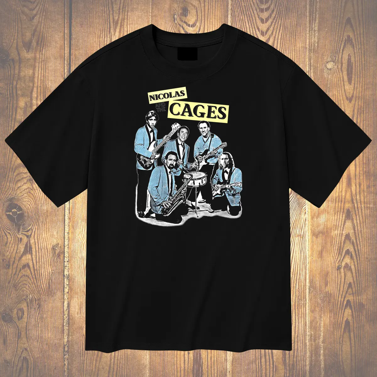 Nicolas and the Cages Band T-Shirt, Nicolas Cage Shirt, Nicolas Cage Merch Gift, Meme Shirt, Funny Tee