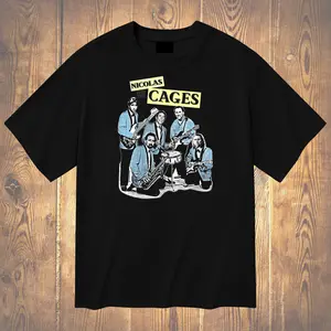 Nicolas and the Cages Band T-Shirt, Nicolas Cage Shirt, Nicolas Cage Merch Gift, Meme Shirt, Funny Tee