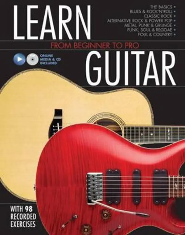 USED Book - Learn Guitar: From Beginner to Pro (Hardcover) - english