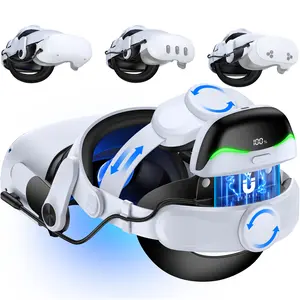 BEBONCOOL Compatible with Quest 2/Quest 3 VR Head Strap with 6700mAh Battery, VR Headset Strap with Removable Battery Pack, Adjustable Elite Strap for Enhanced Support and Comfort for Extended Game Time