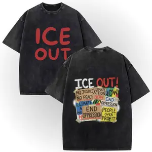✊🏾 100% Cotton Vintage Washed Graphic Short Sleeve |   Double-Sided, Anti ICE ICE OUT Chinga La Migra, No One Is Illegal On Stolen Land! # AbolishIce # IceOut # HumanRights # 100CottonTee # DoubleSidedTee # NoOneIsIllegal # TikTokMadeMeBuyIt # TikTokShop