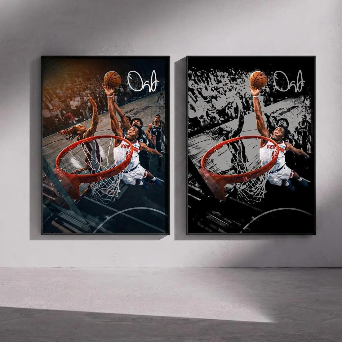 [No Frame] New York OG Anunoby Complete Win Wall Poster, Basketball Poster Wall Art, Sports Room Decor, Made In USA