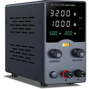 DC   Variable 30V 10A, Adjustable Bench   with Precision Encoder Knob, 4-Digit LED Display, USB   Port & Real-Time Output Display for Repair Lab and DIY