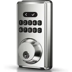 Keyless Entry Door Lock Deadbolt with Keypad, Digital  Locks with Code, Auto Lock, Anti-Peeking Password, Easy Installation, Satin Nickel
