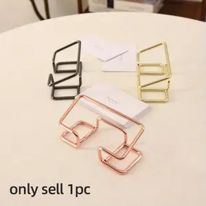 Metal Business Card Holder, 1 Piece Desktop Display Holder, Mobile Phone Stand, Office Accessories for Desk, Minimalist Desk Organizer, Racks