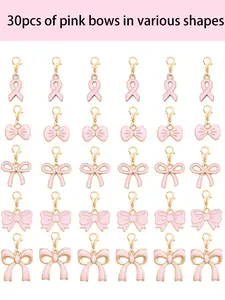 30 Piece Mixed Bow Keychains, Bag Charms, Wallet Pendants, Women's Accessories, Valentine's Day, Holiday Party Gifts