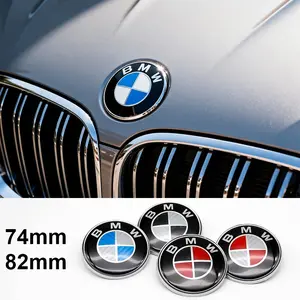 Bmw Aluminum Front & Rear Emblem Kit, Fits 3 Series 5 Series X3/x5 Models, High-Quality Car Accessories, Durable Design