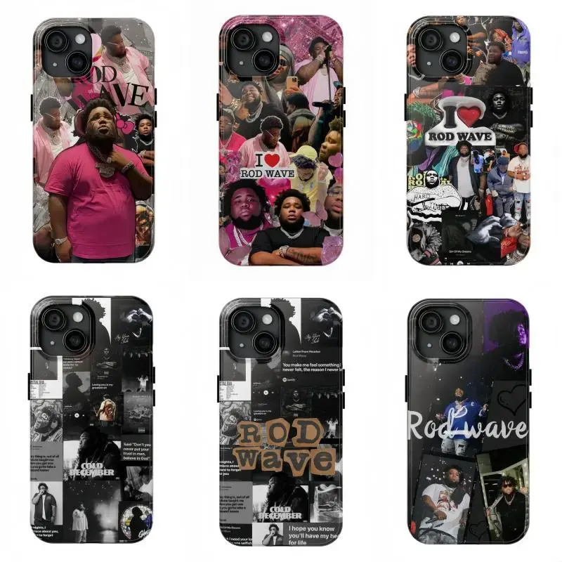 HB R-Rod Wave Phone Case|Fashion Collage Design Phone Case|I Love Rod Wave Phone Case for iPhone 17 16 15 14 13 12 11 Pro Max Plus Air Mini | Rap Concert Merch Vibe | Rugged Defender