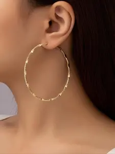 Fashionable Metal Hoop Earrings, 1 Pair Fashion Jewelry for Party, Daily Clothing Decor, Trendy All-match & Exquisite Jewelry for Birthday Gift