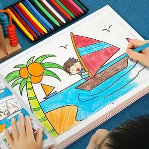 1 set of 48-page educational coloring books for kids, Learn about shapes, animals, fruits, cars and more, Develop fine motor skills & creativity.Gift for birthdays, easter, party favors, plane rides, preschool learning christmas.