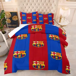 Futbol Club Barcelona Comforter Set (Includes 1 Quilt And 1-2 Pillowcases), Bedding, Decorative Bedding, Suitable For Decorating Bedrooms And Dormitories For Teenagers And Fans