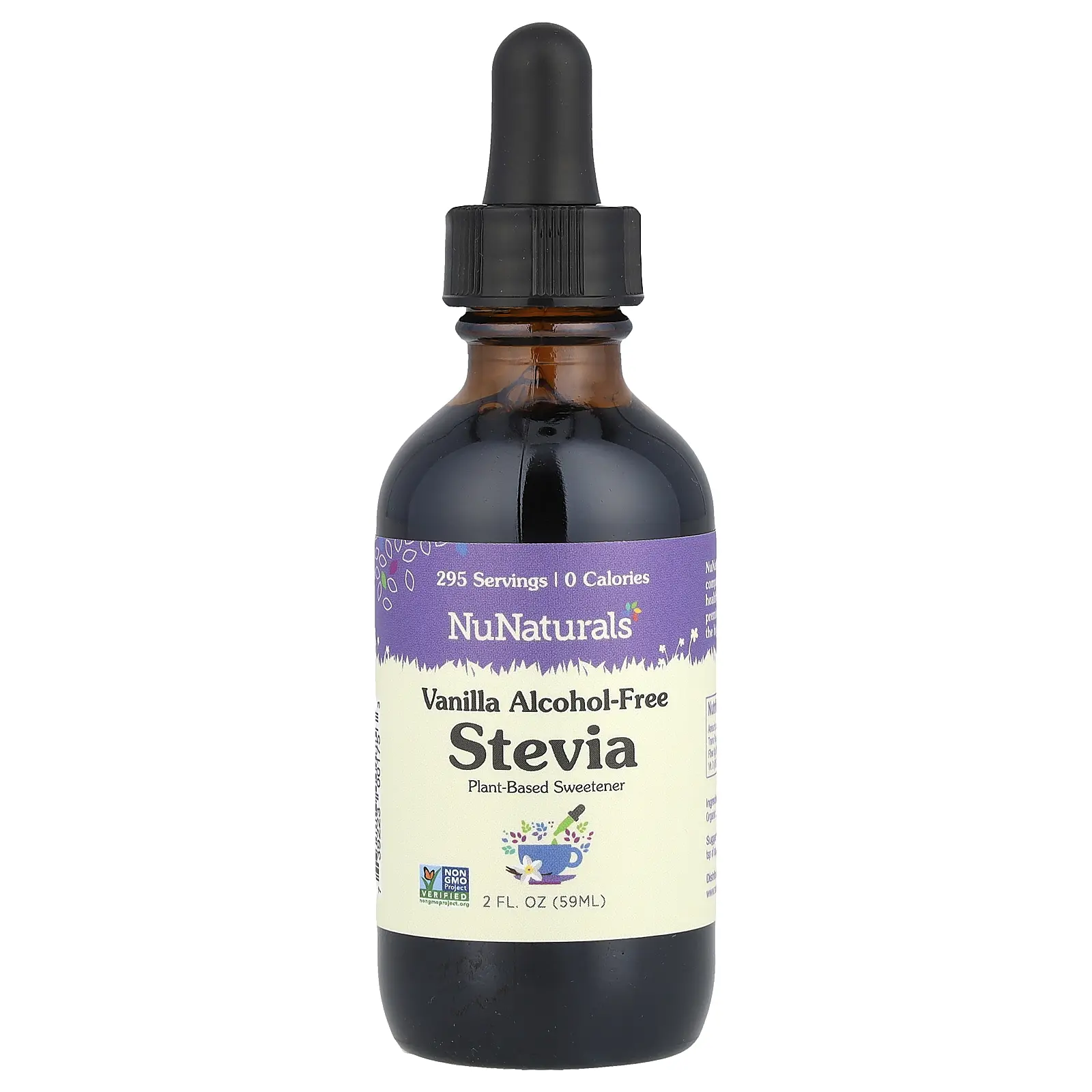 NuNaturals Stevia, Alcohol Free, Vanilla, 2 fl oz (59 ml)