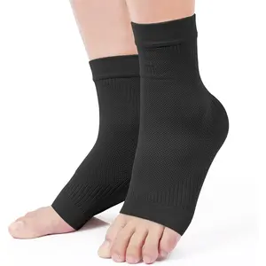 Ankle Brace Compression Support Sleeve for Women & Men, Medical Ankle Compression Socks for Plantar Fasciitis, Foot & Ankle Swelling, Achilles Tendon Support, Arch Support, 1 Pair of Black 3XL