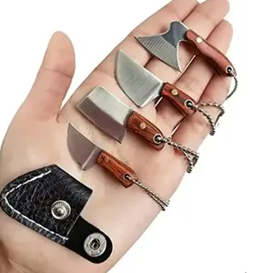 4PCS Mini Utility Knife Keychain Set, Pocket Box Cutter for Packages, EDC Gadget for Camping Fishing BBQ Dorm Use, Small Portable Opening Tool Gift for Men