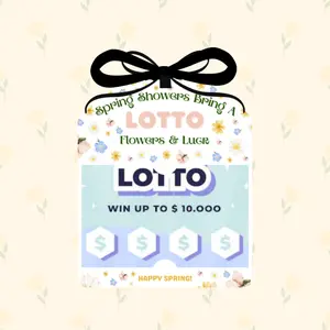 Spring Gift Tag | Lottery Ticket Insert