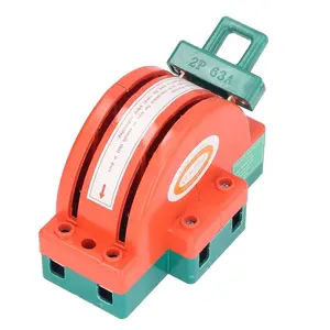 2 Pole 63A Disconnect Knife Switch Bidirectional Electrical Double Throw Reverse Switch 2 Way for Industrial Household Appliances Terminal Access