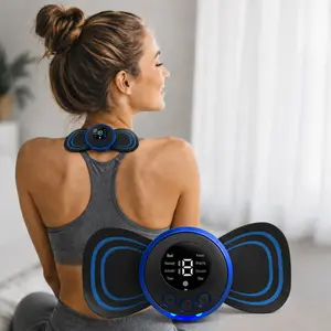 【Doctor Recommended】Portable EMS Pulse Neck Massager Mini Electric Therapy Device with Smart Cervical Massager for Neck Pain Relief Rechargeable Cordless 5 Modes Ergonomic Design-Multiple settings to target different types of neck tension and pain