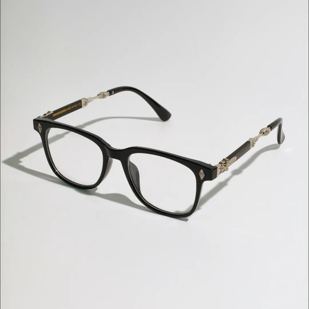 Half Rim Browline Glasses for Men | Classic Metal Frame with Vintage Temple Design | Lightweight Business & Computer Eyewear | Blue Light Blocking Reading Glasses