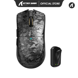 ATTACK SHARK X11Ultra 8K Carbon Fiber Wireless Gaming Mouse with 42000 DPI-PAW3950 MAX Sensor-63g Lightweight,Nordic 54L15 MCU Chip,Wired/BT/2.4Ghz,100 Million Clicks,Programmable for PC FPS