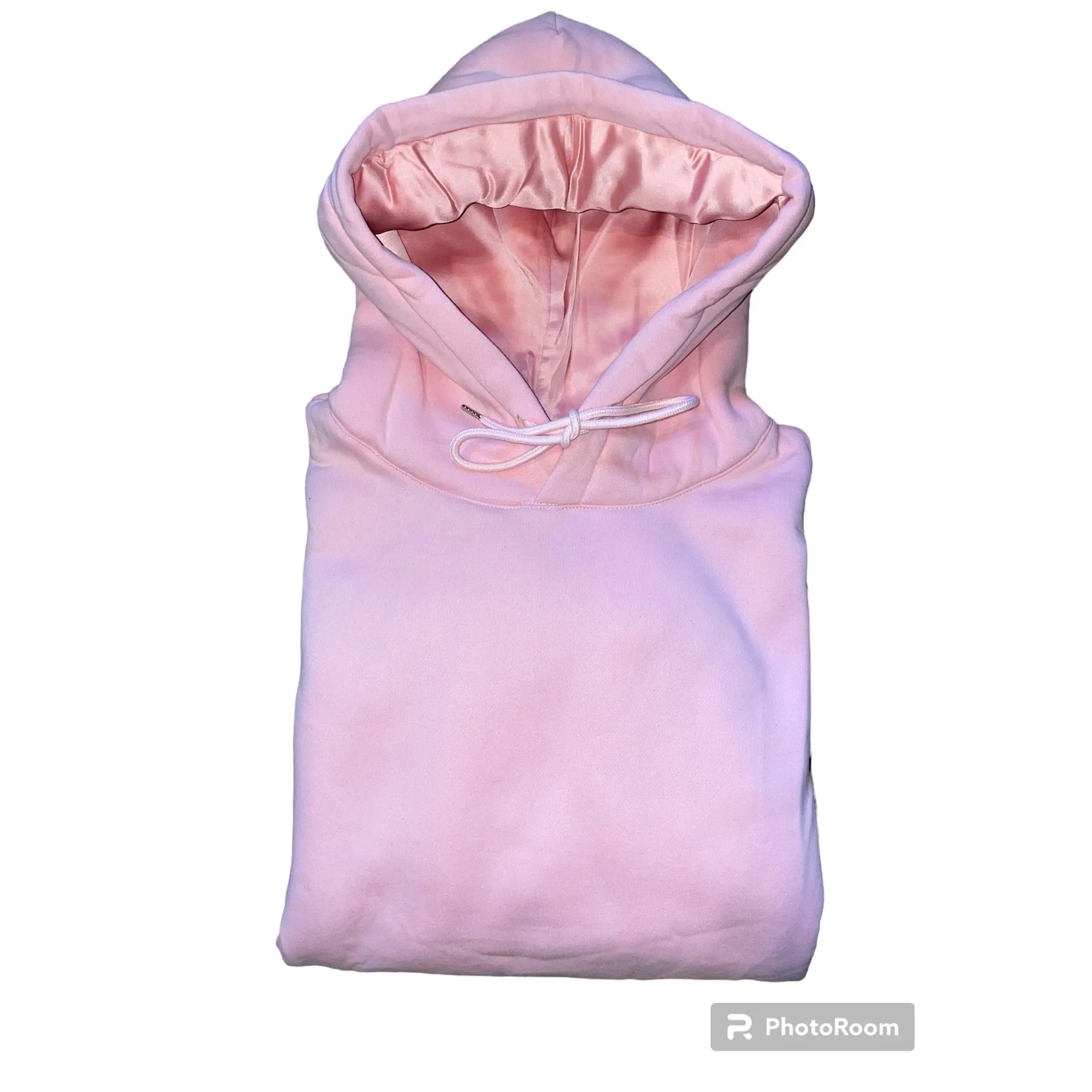 Light Pink Satin-Lined Hoodie