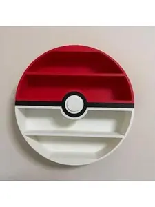 Red, white , & black  Figure Display Shelf (Wall Mount )