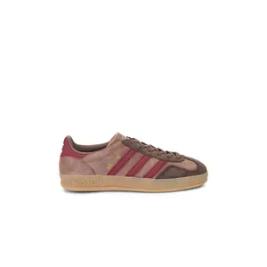 adidas Originals Gazelle Indoor Sneaker in Earstr, Shared, & Dark Brown