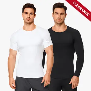 【Clearance】Nebility Men's High Compression Long Sleeves Quick Dry Moisture Wicking Shirts for Fishing Workout Gym UPF SPF Sun Protection T-Shirts with High Elasticity compression shirts