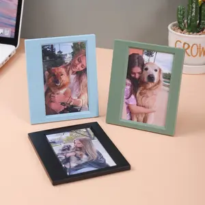 Colorful Plastic Photo Frame for Face Photos Display, Birthday School Party Memorial Album, Retro Style, Modern Design