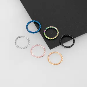 Human Body Puncture Lip Stud Earbone Stud Twist Multi-purpose Puncture Ring Stainless Steel Eyebrow Stud Nose Ring Jewelry