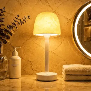 Rechargeable Waterproof Spa-Like Shower Lamp with 16 RGB Colors & Ocean Wave Projector, Dimmable Cordless Light with Touch & Remote Control, 2-in-1 Bathroom Lamp for Shower, Bathtub, Indoor & Outdoor