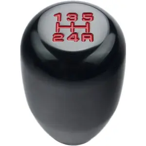 5 Speed Manual Shift Knob M10x1.25 Screw On Aluminum for Nissan Mazda Mitsubishi (Black)