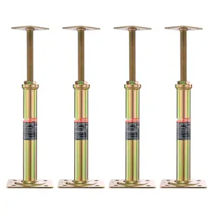4-Piece Adjustable Floor Jack Post For Home Garage Use - Floor Leveling Lift Posts With 11.6 To 16 Inches Height Range, Heavy Duty Support And Stabilizers, Suitable For Floor Leveling, Repair, Construction, And Furniture Lifting