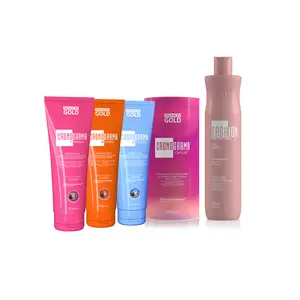 Fashion Gold CRONOGRAMA Hair Care System + PROTECT POO - Pre-Shampoo 500ml/16.9 fl oz for Hydration Nutrition & Repair