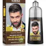KIWINZ PRO 5-in-1 Hair Dye Shampoo for Men & Women 500ml Argan Oil & Keratin Formula No Skin Staining Anti-Hair Loss Moisturizing Breakage Repair Haircare Conditioner Cleanser hydrate hair Black Hair Dye Shampoo with Growth Cleansing Moisturizer