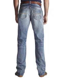 Ariat Men's M4 Coltrane Durango Medium Wash Low Rise Relaxed Bootcut Jeans - 10017511