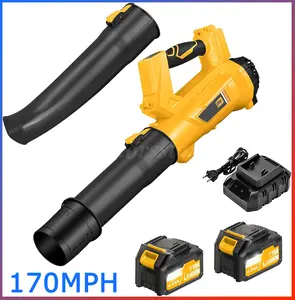 High Efficiency Cordless Leaf Blower 540CFM 170MPH with 2 Batteries 6 Speed Levels for Quick Yard Cleaning and Outdoor Maintenance