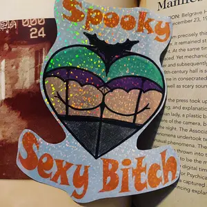 Holographic vinyl sticker, spooky sexy booty stickers